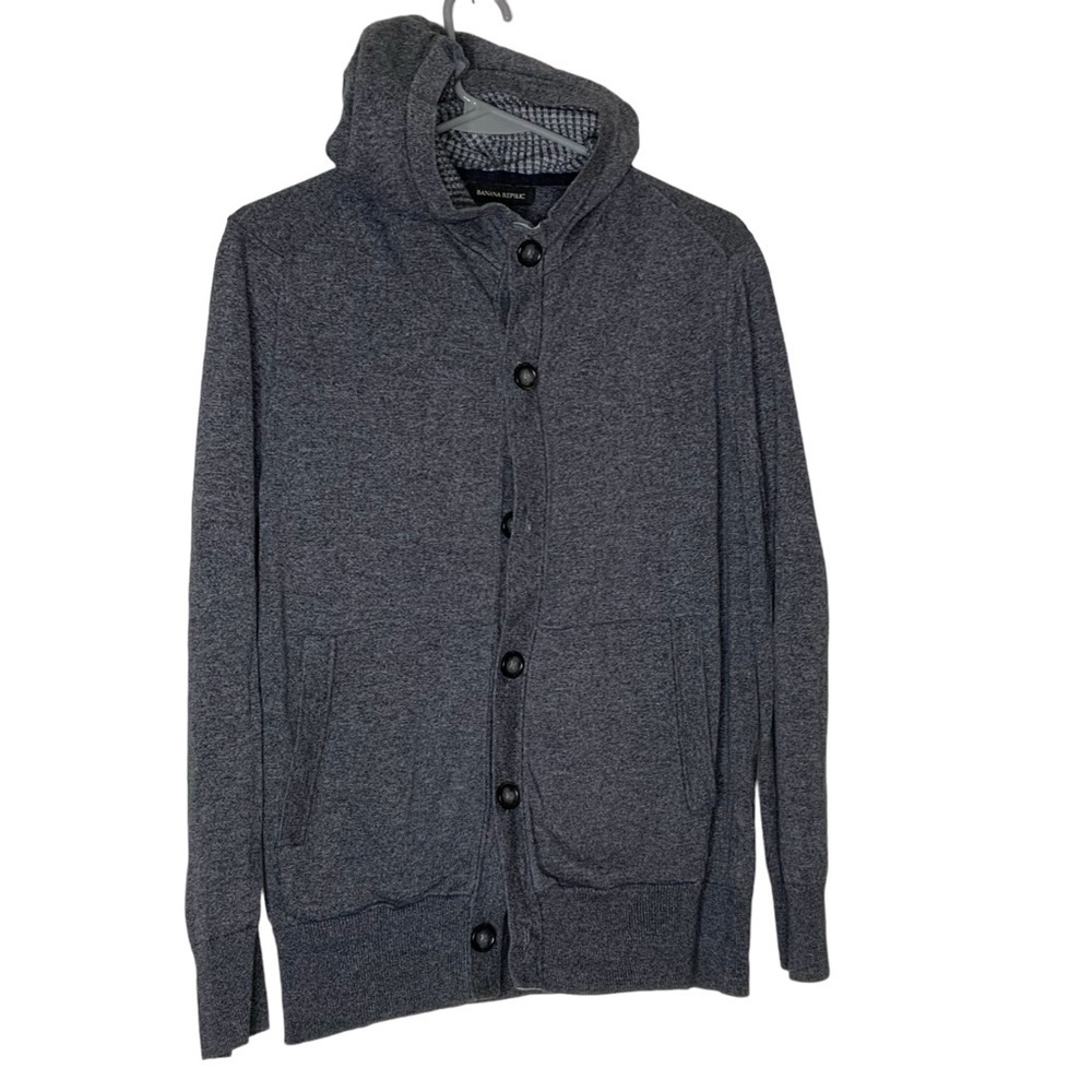 Banana Republic dark grey hooded sweater. Size M